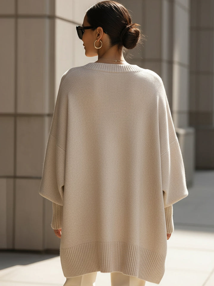 OVERSIZED KNIT PONCHO | EFFORTLESS ELEGANCE WITH COZY GRACE