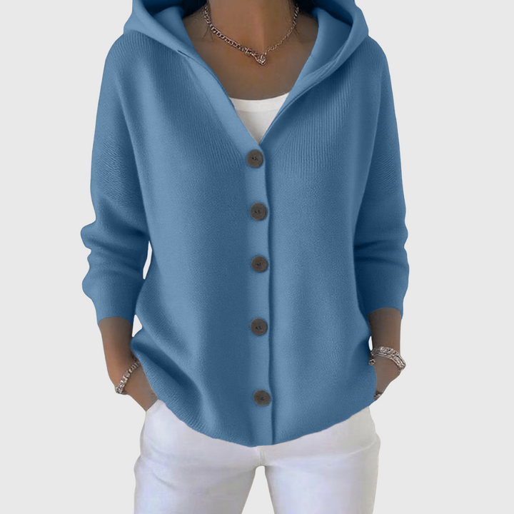 EMMA KNITTED CARDIGAN WITH HOOD | SOFT COMFORT, EASY STYLE