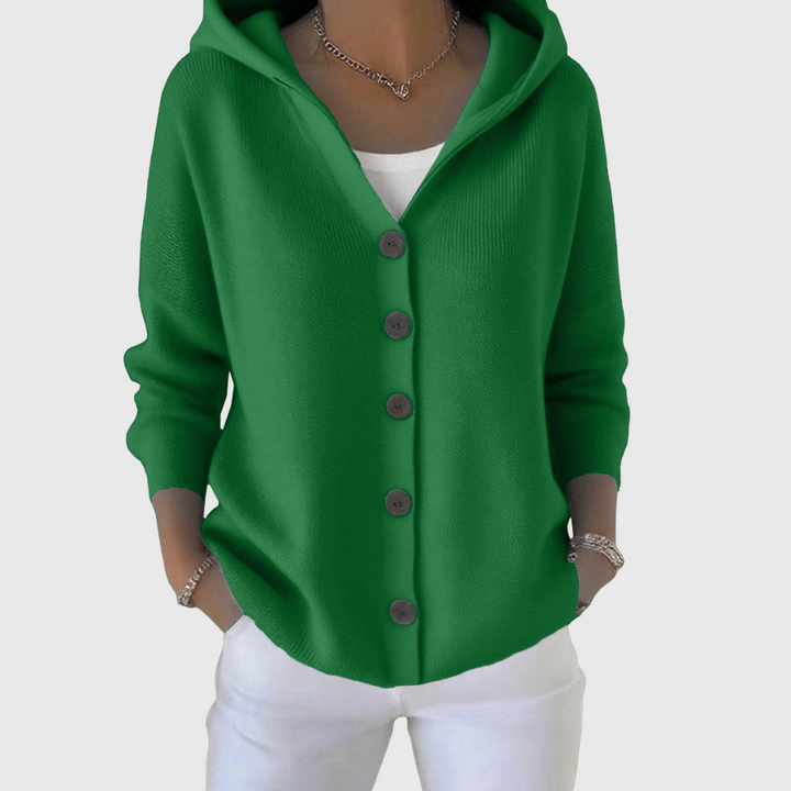 EMMA KNITTED CARDIGAN WITH HOOD | SOFT COMFORT, EASY STYLE