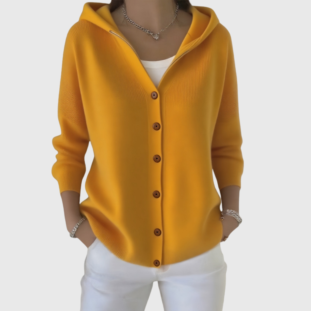 EMMA KNITTED CARDIGAN WITH HOOD | SOFT COMFORT, EASY STYLE