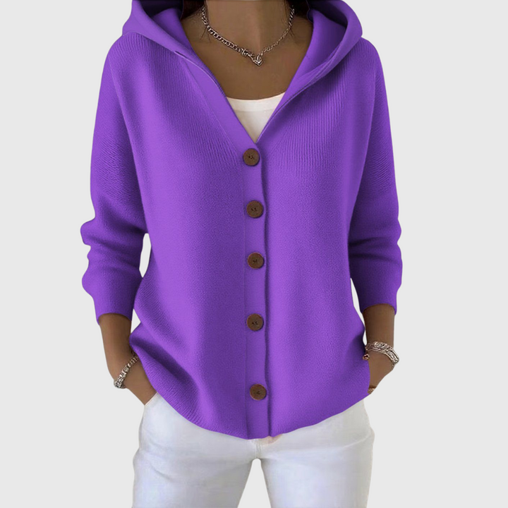 EMMA KNITTED CARDIGAN WITH HOOD | SOFT COMFORT, EASY STYLE