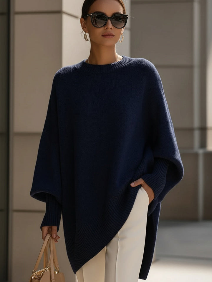 OVERSIZED KNIT PONCHO | FLOWING COMFORT WITH TIMELESS SOPHISTICATION