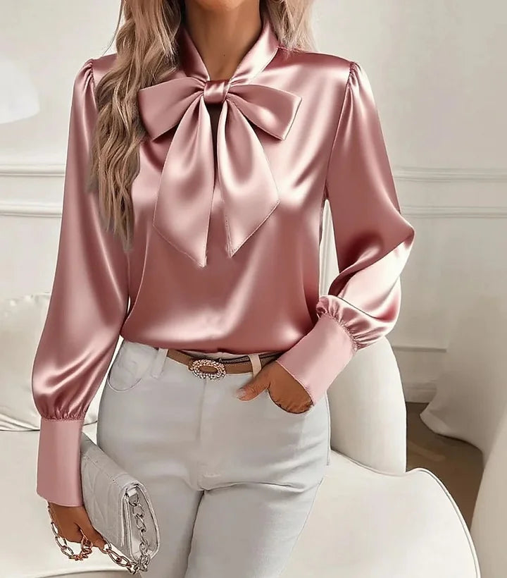 ELOISE BOW BLOUSE | EFFORTLESS LUXURY
