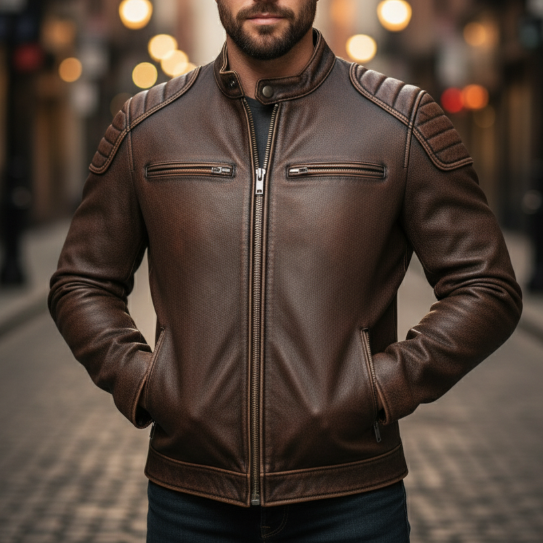 ASHER BIKER JACKET | VINTAGE FEEL WITH A MODERN EDGE