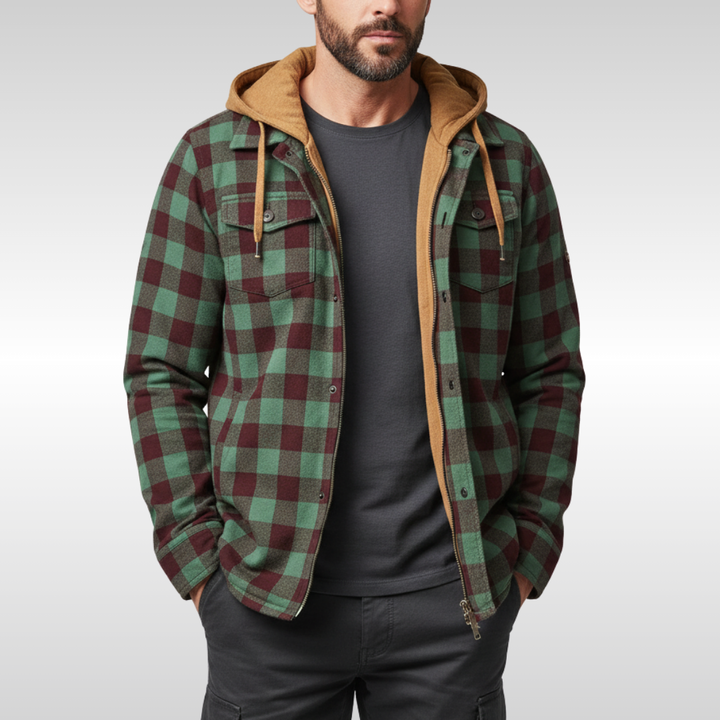 ROWAN PATCHWORK HOODED JACKET | WARMTH WITH PERSONALITY