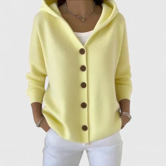 EMMA KNITTED CARDIGAN WITH HOOD | SOFT COMFORT, EASY STYLE