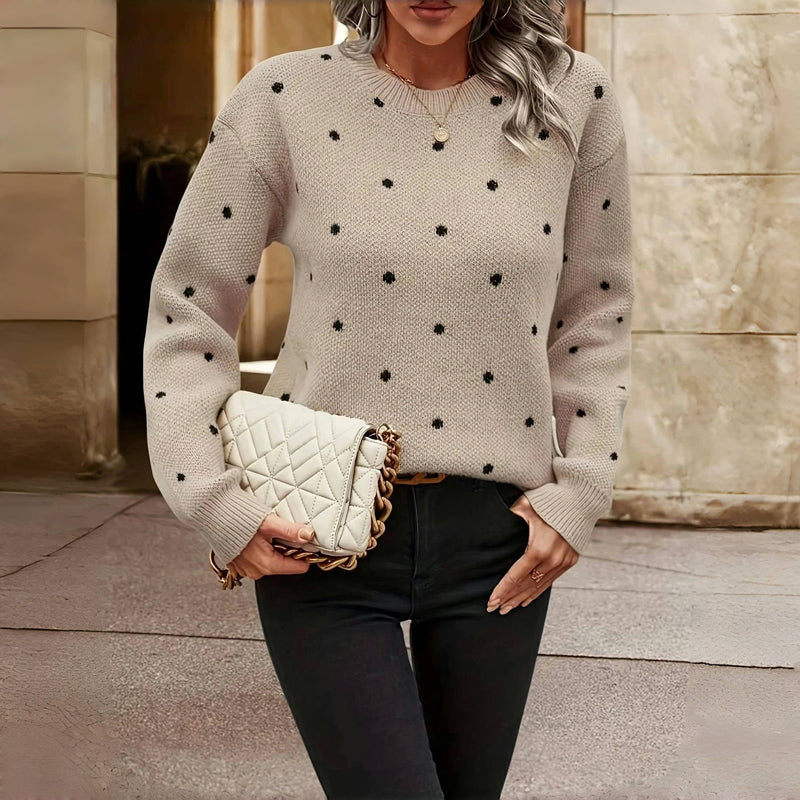 RELAXED POLKADOT FIT PULLOVER | BREATHABLE ALL DAY COMFORT