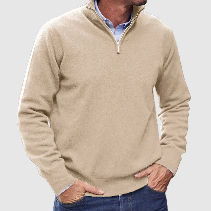 JOHN ZIP SWEATER | WARMTH WITH ELEGANT SIMPLICITY