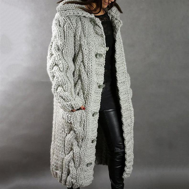 OVERSIZED CABLE KNIT COAT | FLATTERING LONGLINE FIT