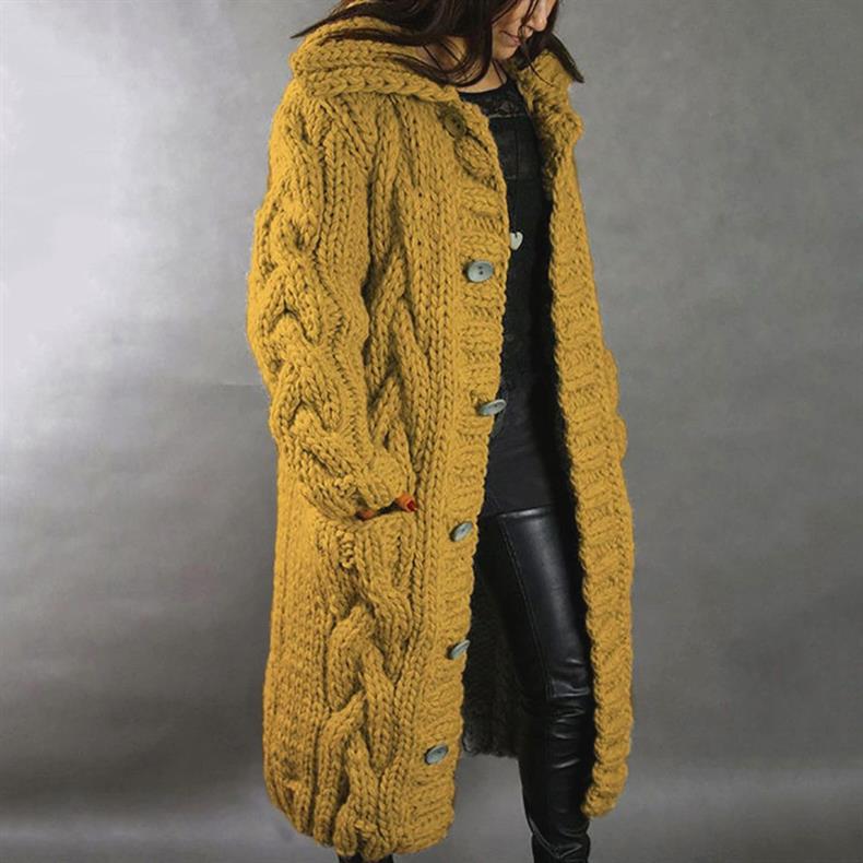 OVERSIZED CABLE KNIT COAT | FLATTERING LONGLINE FIT
