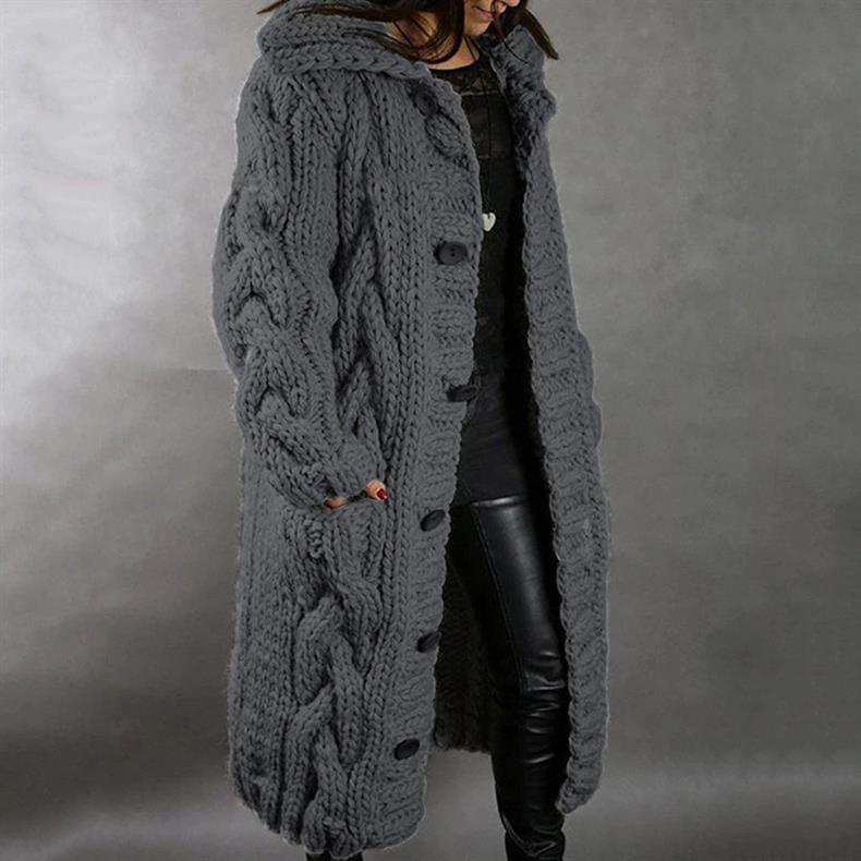 OVERSIZED CABLE KNIT COAT | FLATTERING LONGLINE FIT