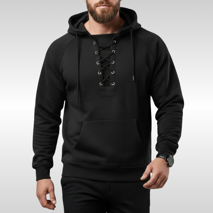 HARRICK LACE-UP HOODIE | RUGGED WARMTH WITH STYLE