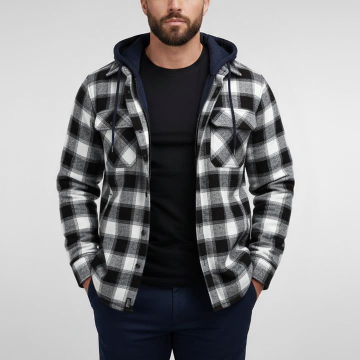 LANDON PLAID HOODED SHIRT JACKET | TIMELESS COMFORT FOR DAILY WEAR