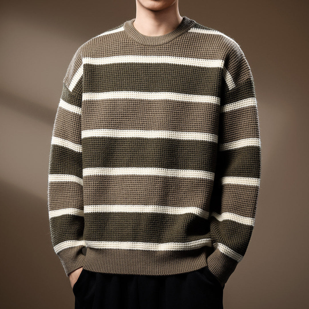 RELAXED-FIT WAFFLE-KNIT SWEATER | EFFORTLESS COMFORT WITH MODERN TEXTURE