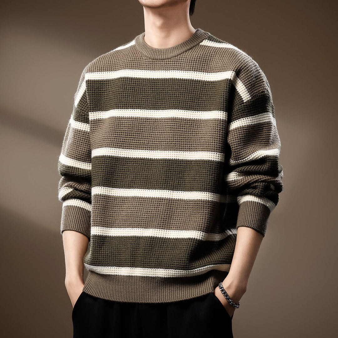 RELAXED-FIT WAFFLE-KNIT SWEATER | EFFORTLESS COMFORT WITH MODERN TEXTURE