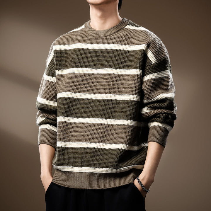 RELAXED-FIT WAFFLE-KNIT SWEATER | EFFORTLESS COMFORT WITH MODERN TEXTURE