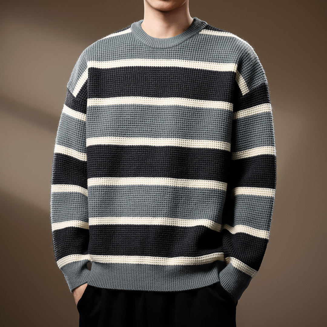 RELAXED-FIT WAFFLE-KNIT SWEATER | EFFORTLESS COMFORT WITH MODERN TEXTURE