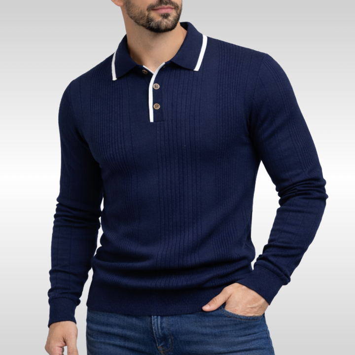 OSCAR LONG SLEEVE POLO | SMART COMFORT FOR COOL DAYS