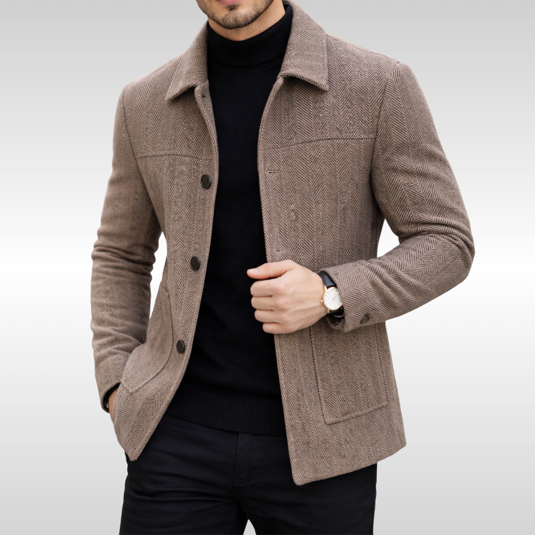 OSWALD CLASSIC HERRINGBONE JACKET | REFINED EVERYDAY STRUCTURE