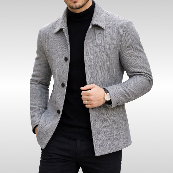 OSWALD CLASSIC HERRINGBONE JACKET | REFINED EVERYDAY STRUCTURE