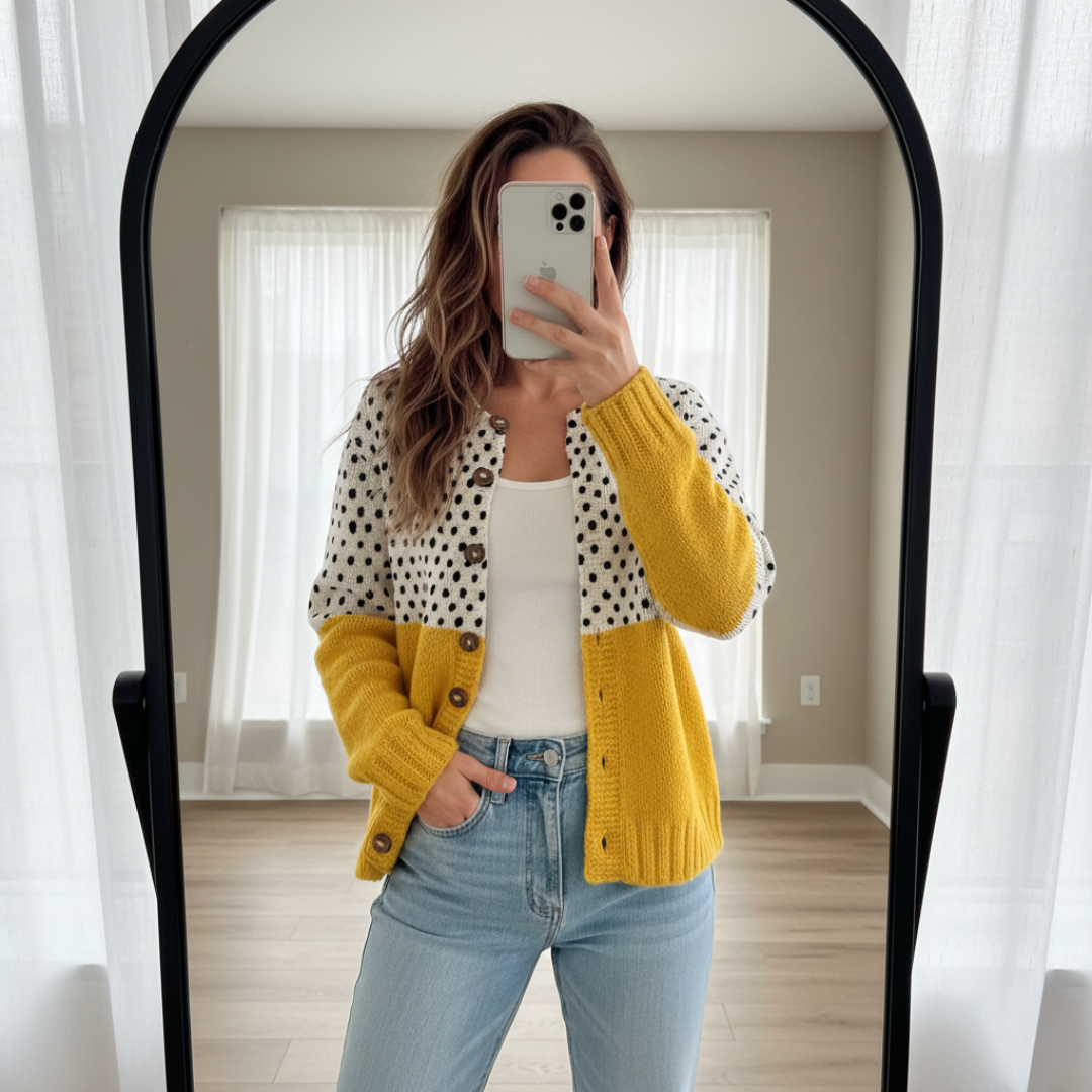 PIPPA POLKA KNIT CARDIGAN | WARMTH, JOY AND EFFORTLESS STYLE IN ONE