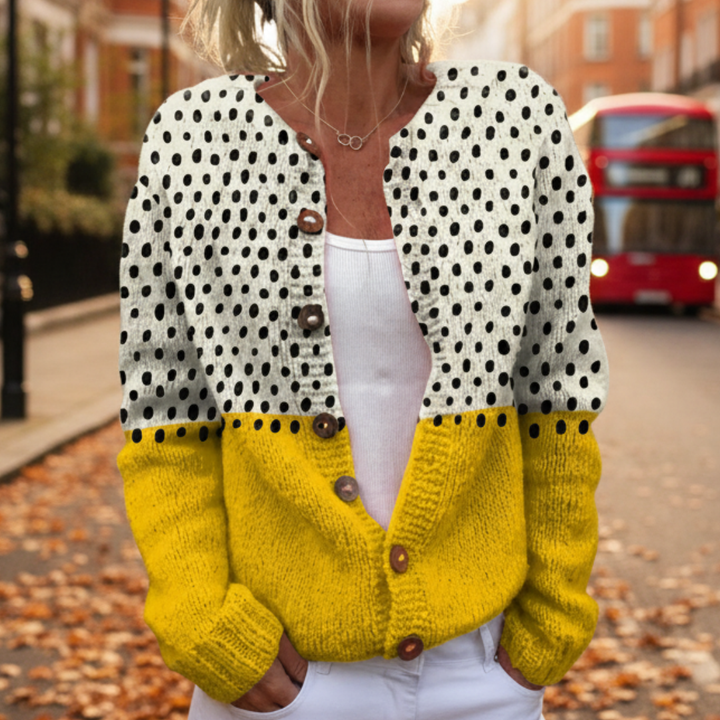 PIPPA POLKA KNIT CARDIGAN | WARMTH, JOY AND EFFORTLESS STYLE IN ONE