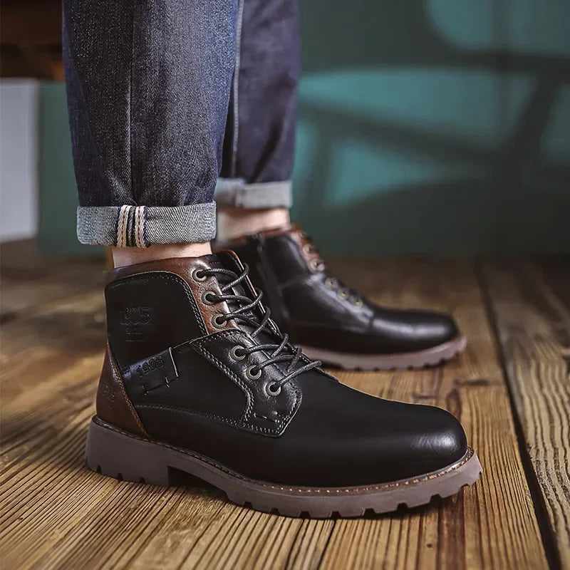 BRITISH-STYLE LEATHER BOOTS | CLASSIC ELEGANCE WITH EVERYDAY COMFORT