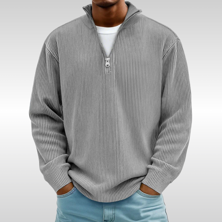 TRISTAN RIBBED ZIP PULLOVER | EFFORTLESS STYLE AND EASY COMFORT