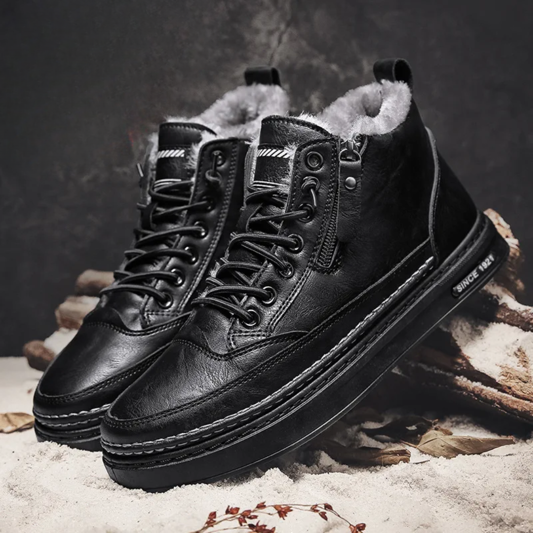 HEAVYWEIGHT LEATHER WINTER BOOTS | PREMIUM WARMTH WITH RUGGED ELEGANCE