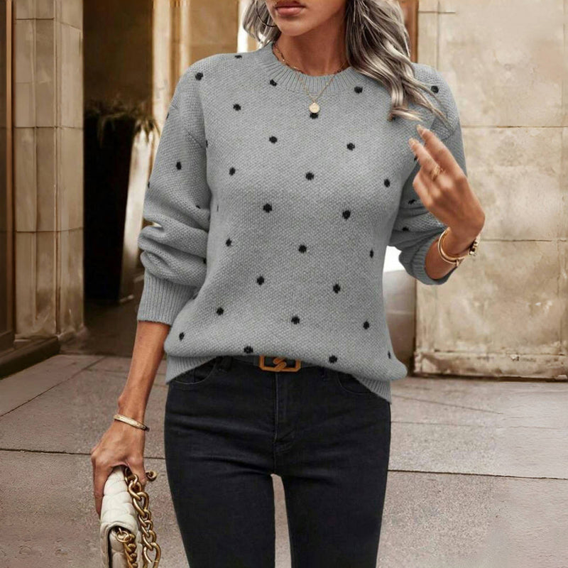 RELAXED POLKADOT FIT PULLOVER | BREATHABLE ALL DAY COMFORT