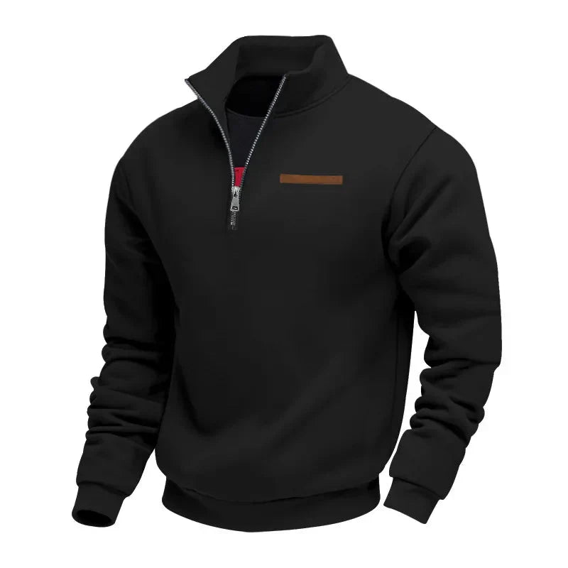 HUGO SOFT HALF ZIP SWEATSHIRT | WARMTH WITH QUIET STYLE