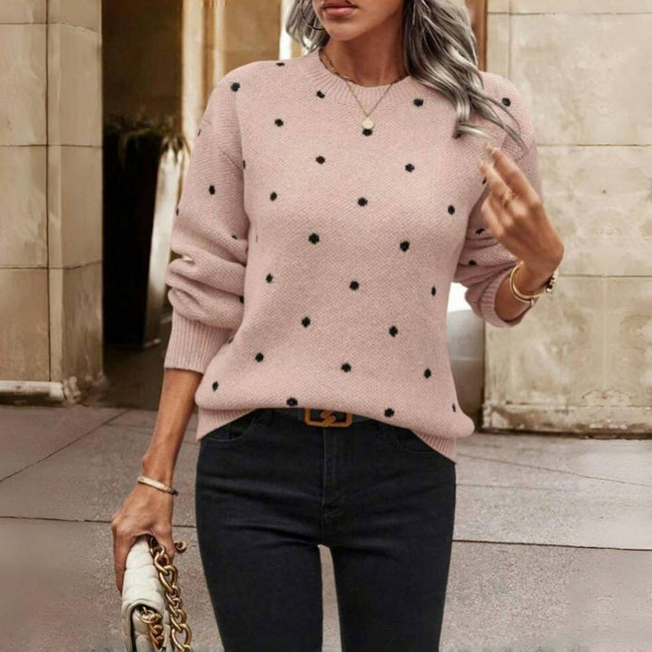 RELAXED POLKADOT FIT PULLOVER | BREATHABLE ALL DAY COMFORT