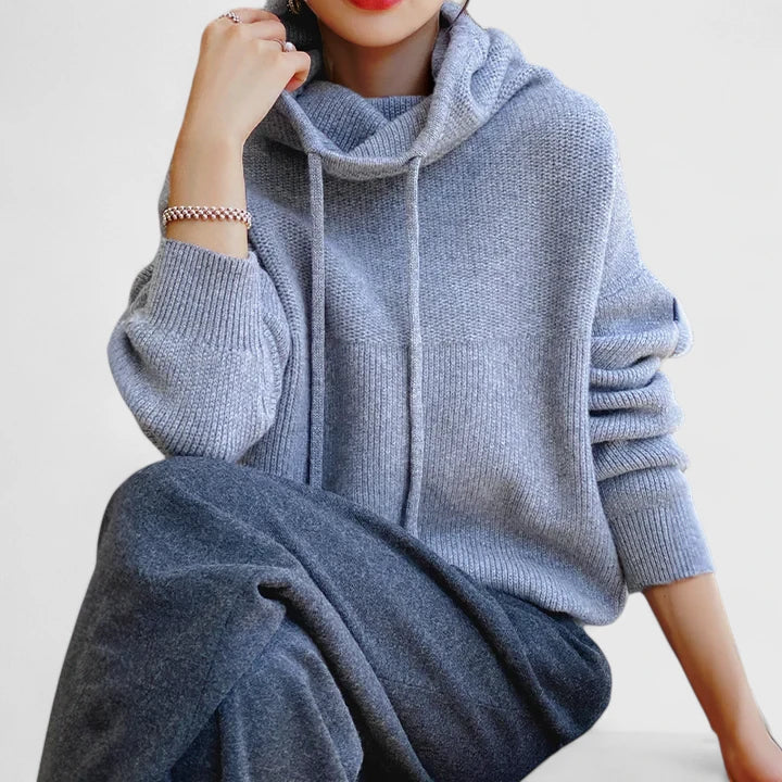 LIZA KNIT HOODIE | COSY ELEGANCE