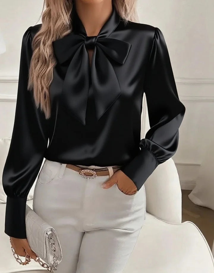ELOISE BOW BLOUSE | EFFORTLESS LUXURY