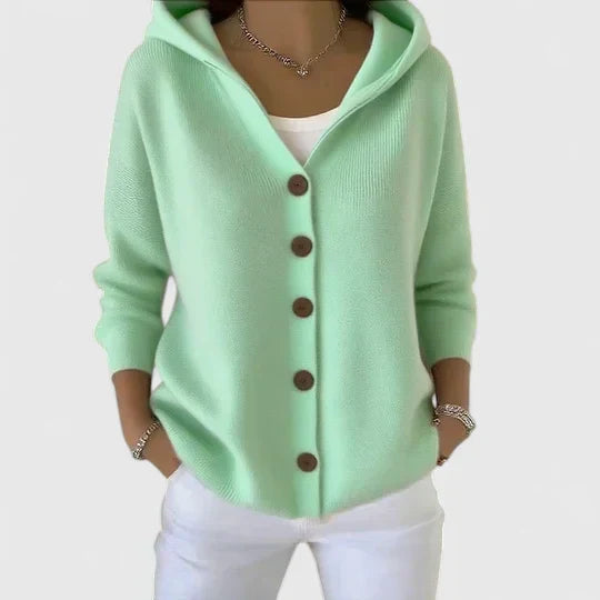 EMMA KNITTED CARDIGAN WITH HOOD | SOFT COMFORT, EASY STYLE