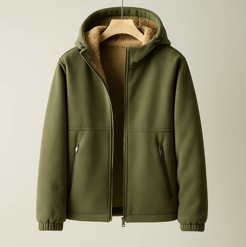 ETHAN HOODED FLEECE JACKET | STYLISH WINTER COMFORT