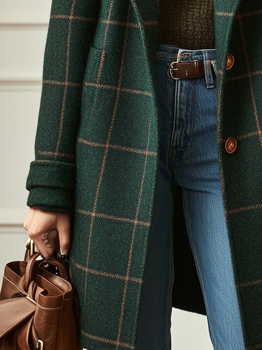 AMANDA CHECK COAT | A FLATTERING LAYER FOR EVERYDAY
