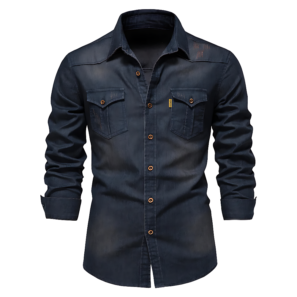 LEON COTTON DENIM SHIRT | A MODERN TAKE ON SMART CASUAL