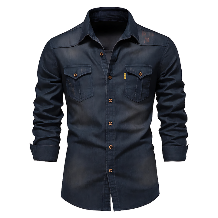 LEON COTTON DENIM SHIRT | A MODERN TAKE ON SMART CASUAL