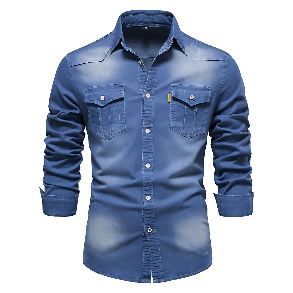LEON COTTON DENIM SHIRT | A MODERN TAKE ON SMART CASUAL