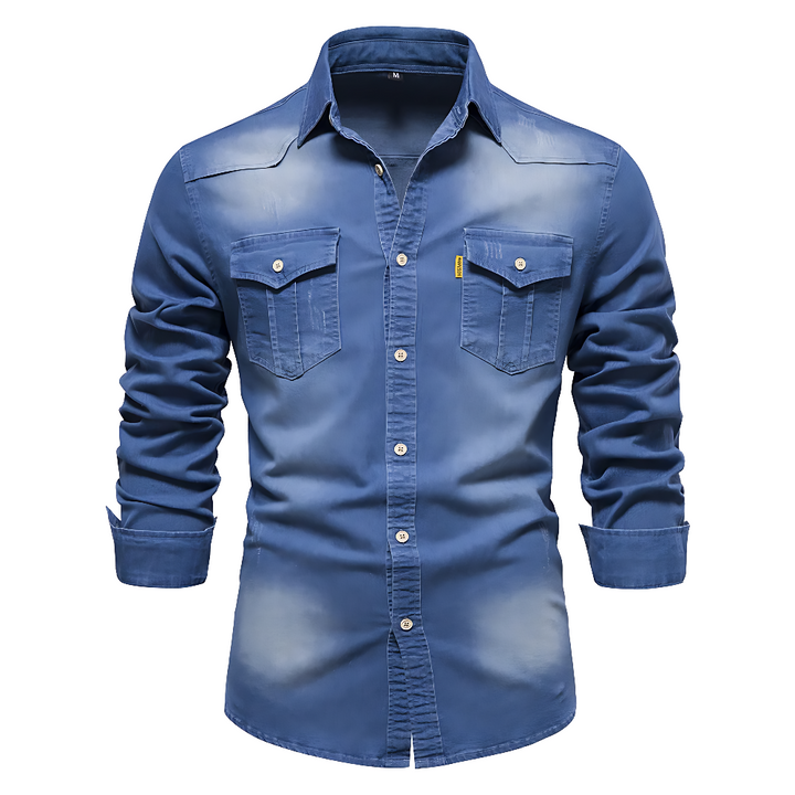 LEON COTTON DENIM SHIRT | A MODERN TAKE ON SMART CASUAL